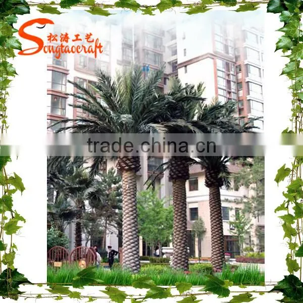 Songtao wholesale artificial date palm tree customized fake date palm tree fiberglass artificial date palm tree