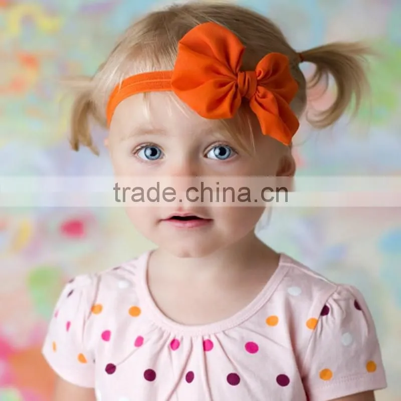 fabric handmade bow hair band for kid's hair accessories