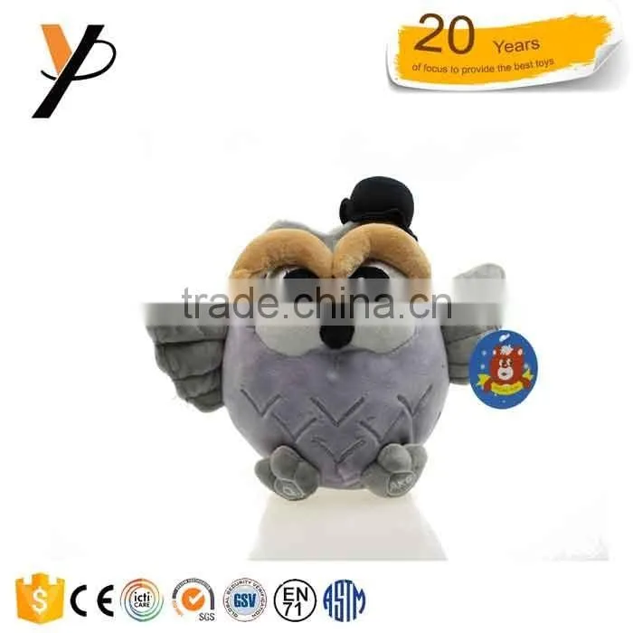 wholesale custom big eyed plush toys owl toy