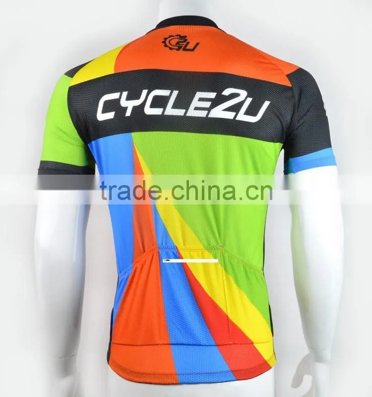 New arrival 2017 plus size breathable coolmax cycling jersey for club/event