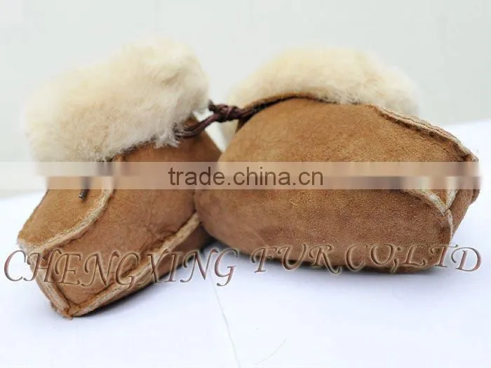 CX-SHOES-05 Genuine Sheared Sheep Skin Funny Baby