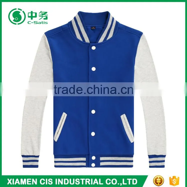 Wholesale Custom Logo Korean Fashion Red and White College Unisex Plain Varsity Jacket
