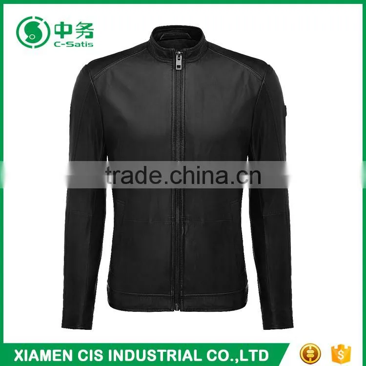 winter fashion windproof pu leather jacket for men
