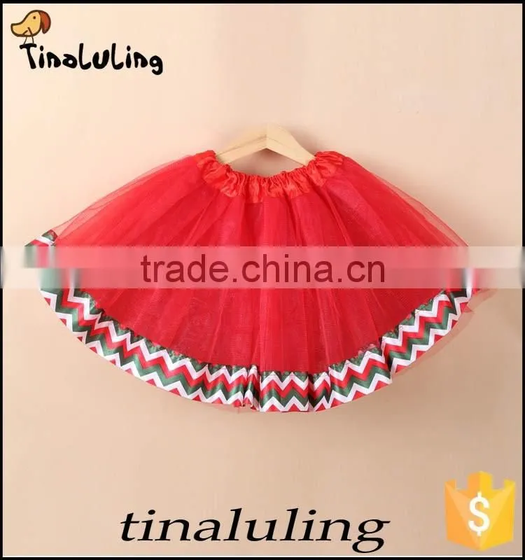 2016 latest new arrival tulle skirts kids christmas green tutus baby pettiskirts with satin ribbons