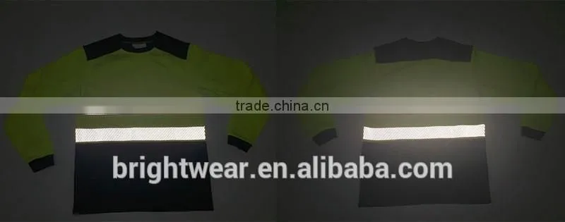 80% polyester 20% cotton fleece high visibility jacket safety sweatshirt