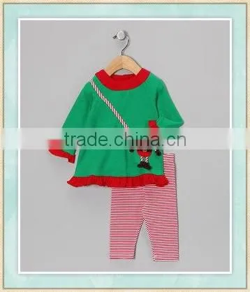 Yiwu factory prices are wholesale manufactures children clothes girl fashion Personalized Christmas outfit