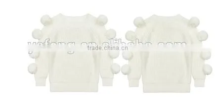 Latest New Style Children Wear Pom Pom Sweater