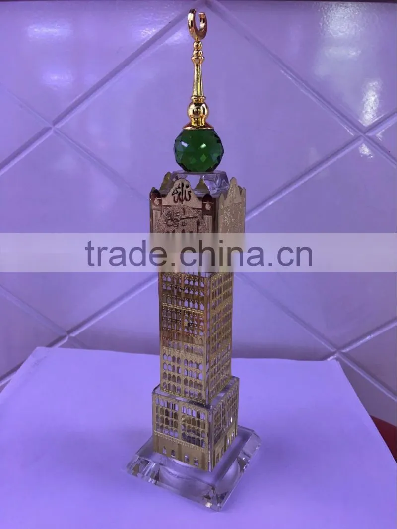 Crystal makkah clock tower For Islamic Gift Ramadan Gift JC-D007