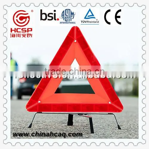 Road safety reflective warning triangle sign for car,truck and bus