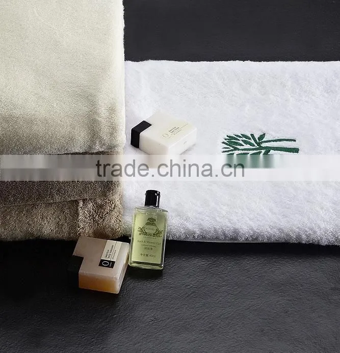 Five star Hotel colored towel dyed towels with embrodery logo