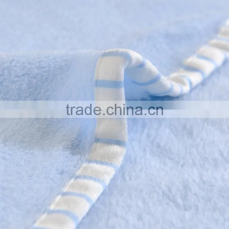 embroidered coral fleece fabric for plush baby blanket