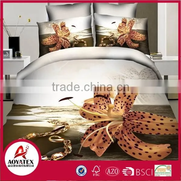 2016 new style sunshine coast 13372 60*40s reactive printed 3D bedding sets