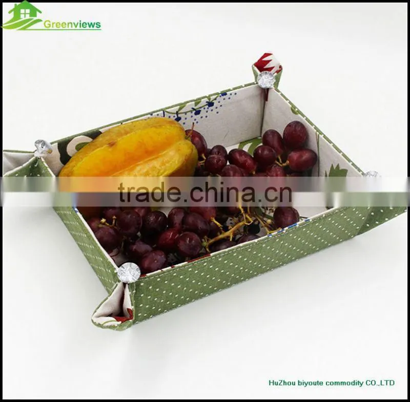 Foldable decorative fabric non-woven storage box with lid fabric storage box