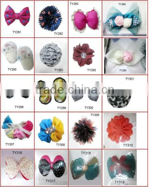 Red heart shape flower brooch with chiffon lesbian