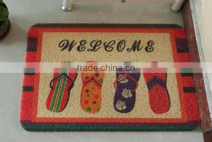 Small MOQ unique design PVC coil door mat custom printed door mat