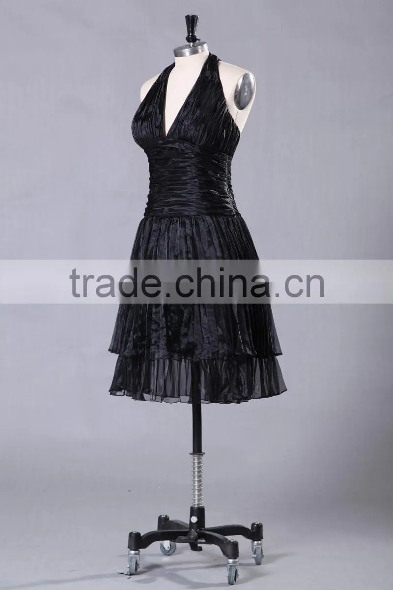 simple style cap sleeves red prom gown ED135