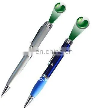 promo projector pen/torchlight pen w/rubber grip(batteries included,twist writing,click projector image,CE,RoHS approval)