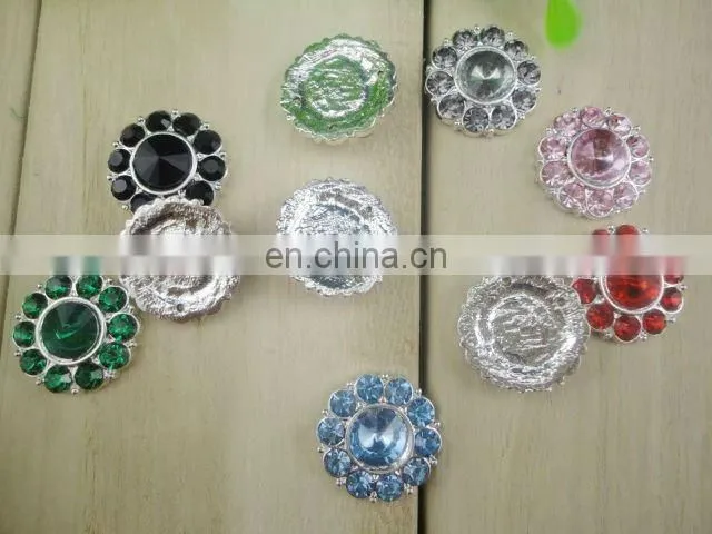 22mm Alloy Metal ButtonsColor Gems Metal Button Spark Rhinestone Buttons Decoration Accessory