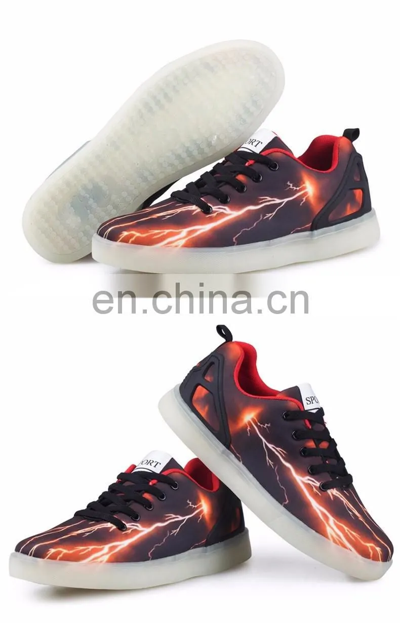 Wholesale Luminous LED Shoes For Adults New Simulation Sole Glowing Shoes
