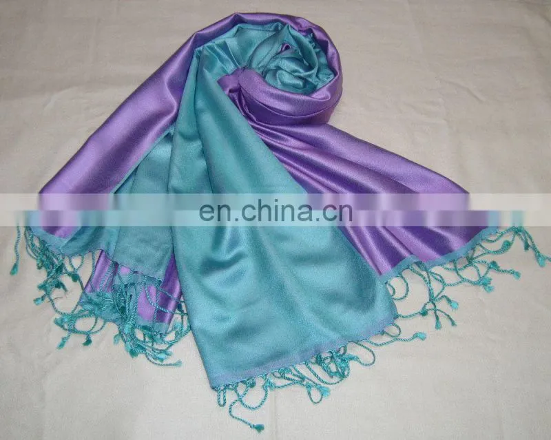 Pure 100% Silk Scarf (Double Colour)