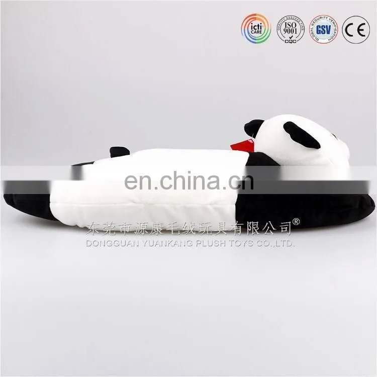 Cute design lay down plush panda pillow