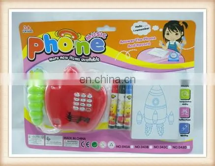 lovely musical fruit telephone toys,learning machine toys for kids YX0263429