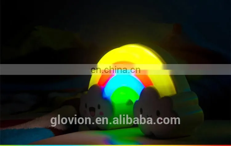 Cute desk lamp for baby sleep sound and light control wall sticker light multi-color novelty decorative bedroom lamp