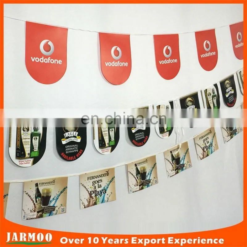 custom indoor bunting and string flag