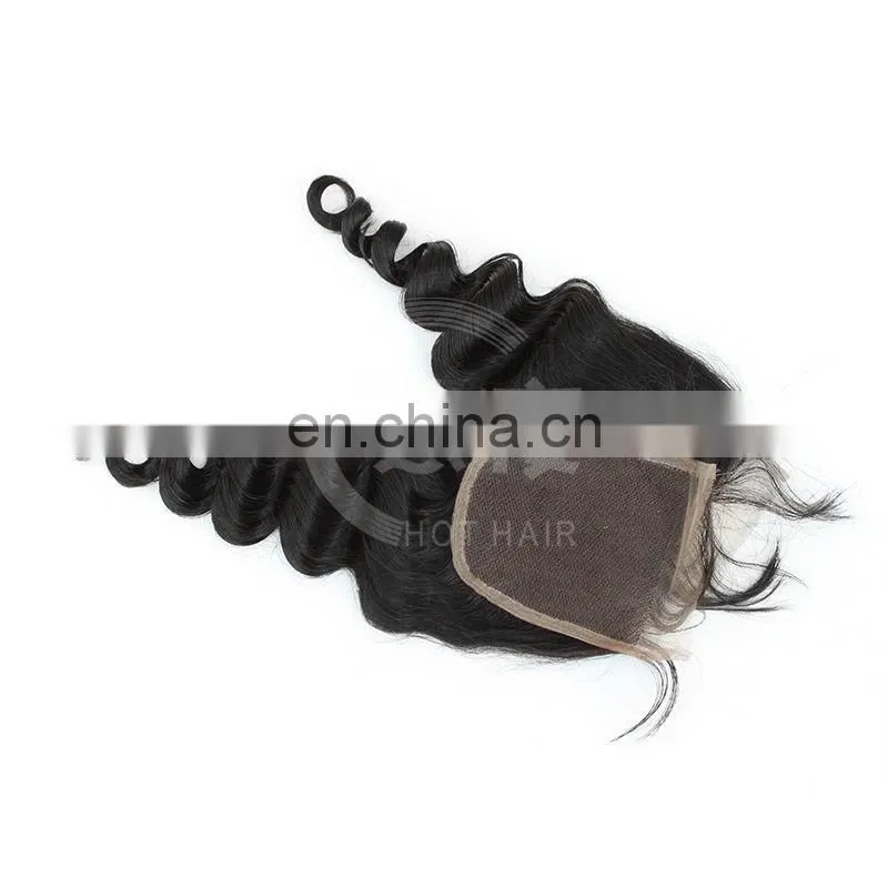 Hot sale Malaysian virgin hair extension body wave closure