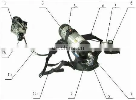 0.3-13L scba-breathing apparatus aluminum cylinder