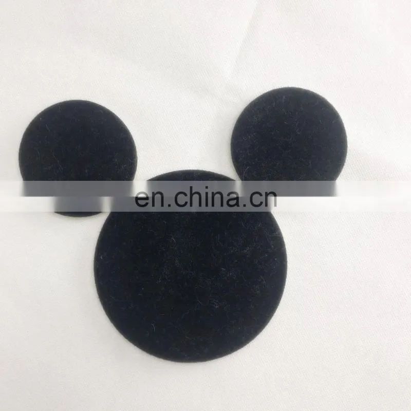 Black/white self-adhesive wool felt polishing pad wheel