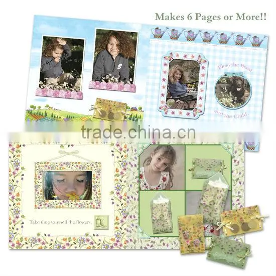 classic garden floral pattern ribbon scrapbooking