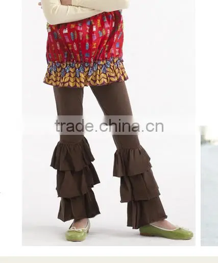 2014 Hot Sale! Cheap Baby Girl's Cotton Pants For Kids Ruffle Pants Girls Ruffle Leggings childrens boutique clothing