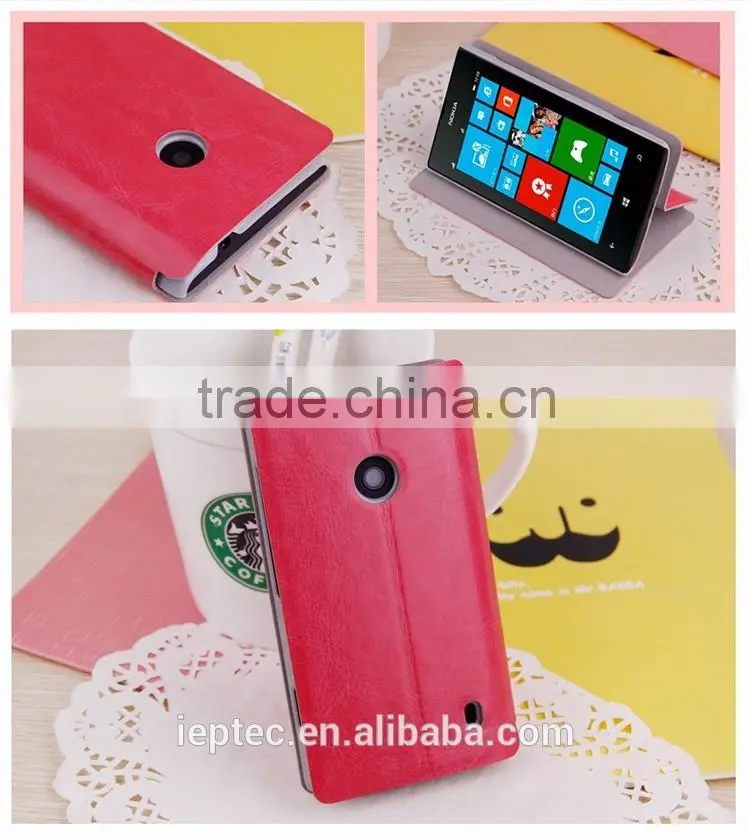 MOFi Case for Nokia Lumia 520 521, 4 inch Touch Screen Cellphone Leather Flip Cover for Nokia Lumia 520 Case