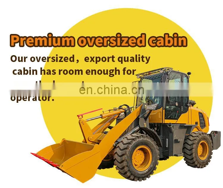 ZL20 2ton shovel loader with snow blower 4 in 1bucket and fork