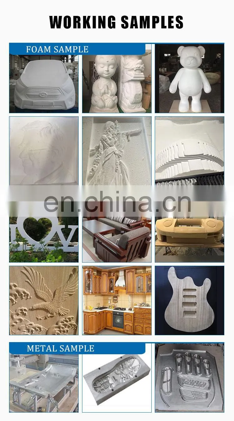 3d Wood Sculpture Foam Router Rotary 4 Axis Cnc Swing Spindle Milling Machine with Multi-use