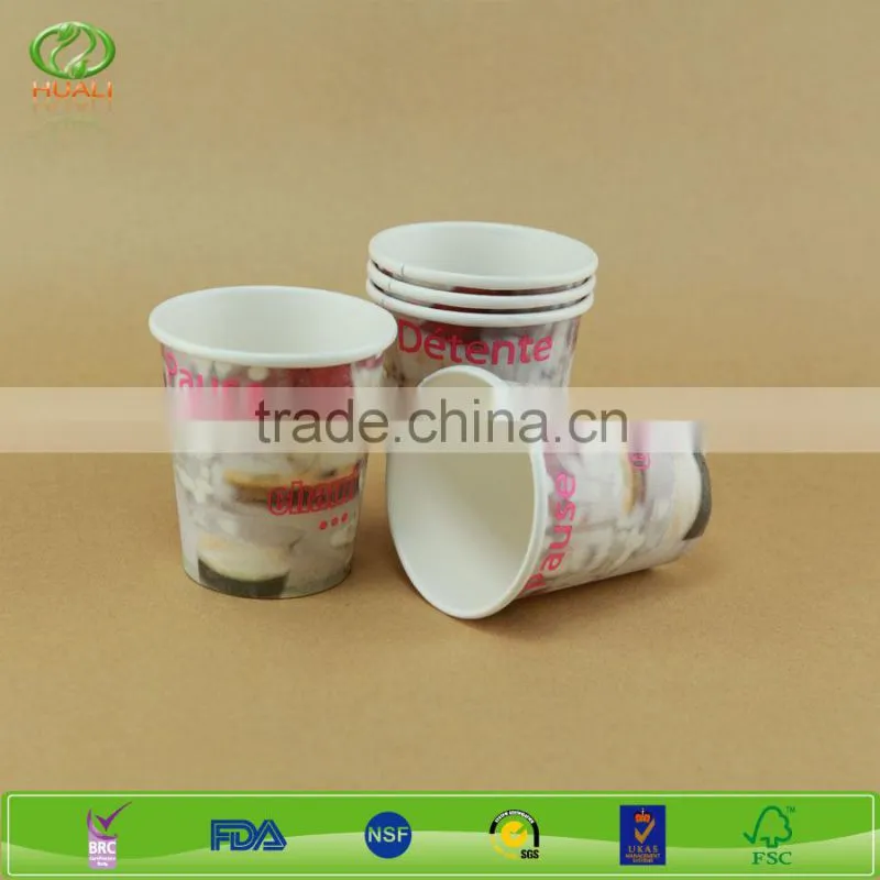 6.5oz beautiful mini logo printed disposable paper coffee cups