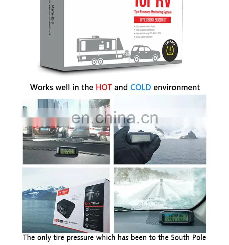 Promata Wireless solar power TPMS digital tire pressure monitoring system
