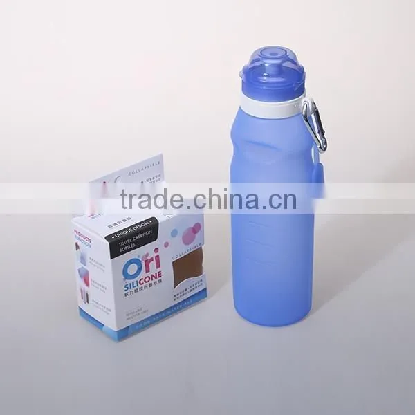 600ml fashion design silicone water filter bottle