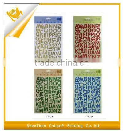 Pop-up sticker DIY hobby alphbet education of shining light