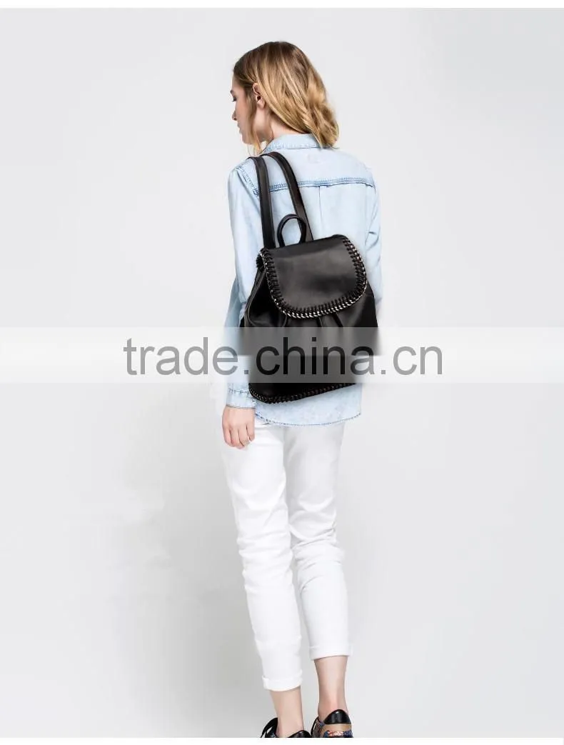 New Design female bag pu backpack fashion lady backpack 2016 summer fashion backpack