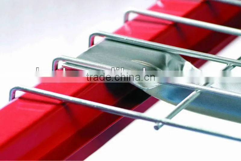 Powder coated flare steel mesh decking for step beam