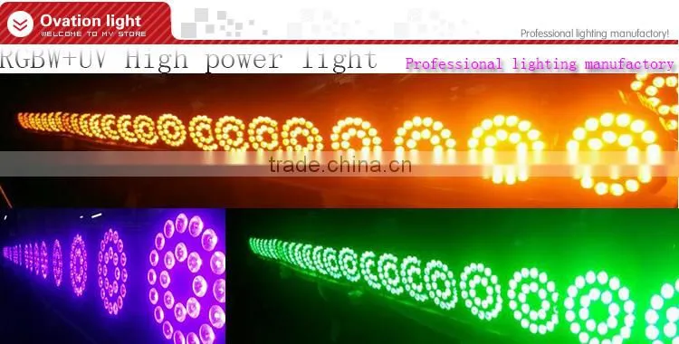 Led wash flat par light 300W(24*12W )RGBWA+UV 6 in 1 Leds beam angle:25 degree DMX512/stand alone/Master-slave/Sound 7/10CHS