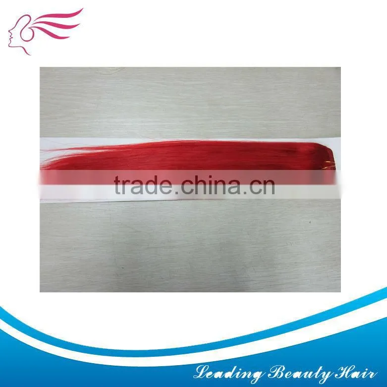 Brazilian hair weft in 100% human hair hot sale remy hair weft red color