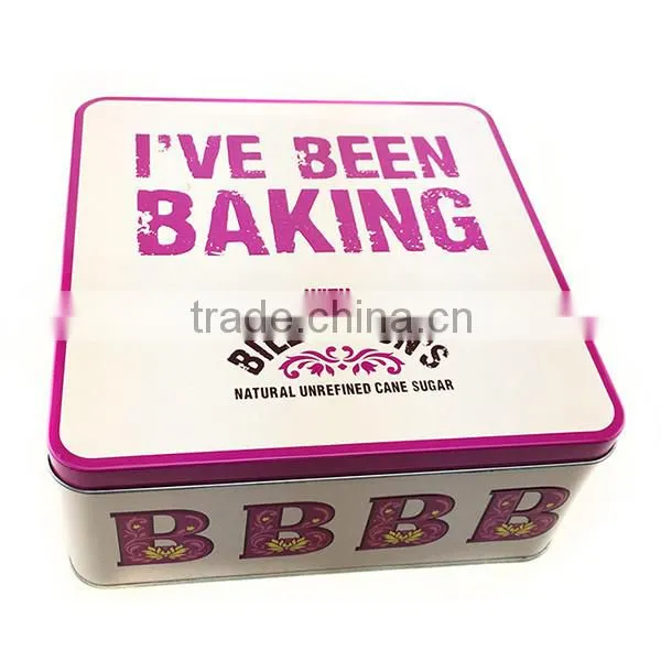 rectangle metal tin box for chocolates candy packing