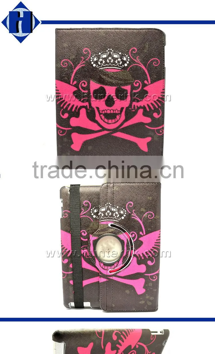 Stylish Printed Skull Design Tablet Case For iPad 3