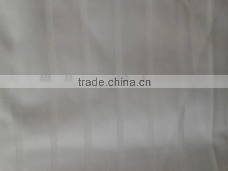 Hotel bedding set solid or white color 100% cotton stripe fabric