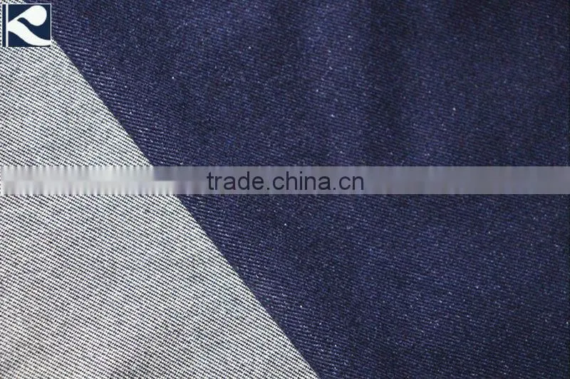 indigo dyed cotton knit denim