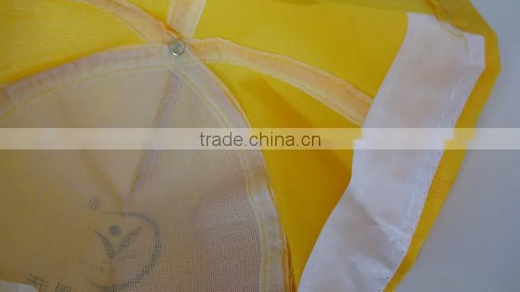 promotion yellow 5 panel wholesale cap polyester hat