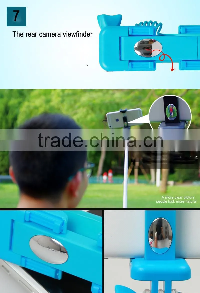 Fashion design self-pole monopod with cable take pole handled stick,Since the shaft
